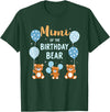 Balloons Birthday Party Matching Family Tee Birthday Bear Grandma Mimi Of The Birthday Boy T-Shirt - Dark Green