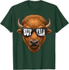 generic Buffalo with Sunglasses Wildlife Graphic for Men Women Kids T-Shirt - Dark Green
