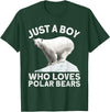 Polar Bear Gift Polar Bear Accessories & Stuff Cool Polar Bear For Boys Kids Polar Bear Lover Arctic Animal T-Shirt - Dark Green