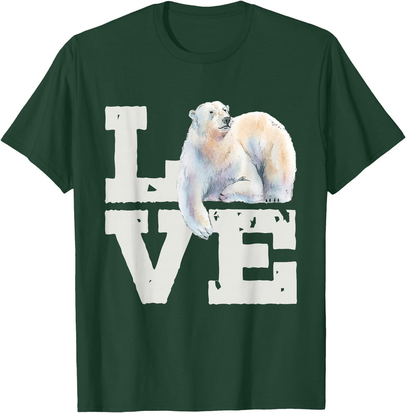 Funny Polar Bear Shirts Polar Bear Lover Zookeeper Zoo Animal Lover Wildlife T-Shirt - Dark Green
