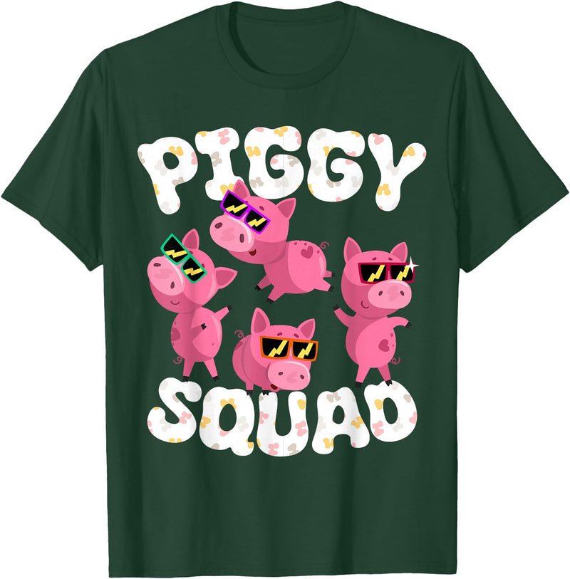 Piggy Squad Pig Farmer Animal Lovers Farming Farm T-Shirt - Dark Green