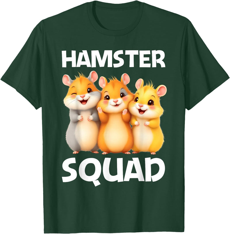 Cute Hamster Design for Men Women Kids Dwarf Hamster Lovers T-Shirt - Dark Green