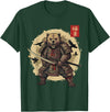 Anime Shirts For Men Women Kids Gifts Samurai Bear Shirt Warrior Vintage Graphic Japanese Men T-Shirt - Dark Green