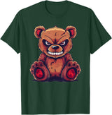 Grumpy Angry Teddy Bear Face T-Shirt