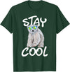 Funny Polar Bear Shirts Stay Cool - Polar Bear Cub Wildlife Zoo Animal Lover T-Shirt - Dark Green
