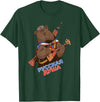 Russian Language Bear Clothing Funny Traditional Russian Bear Russian Soul T-Shirt - Dark Green