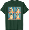 Tie-Dye Animal Groovy Llama Lover Men Women Kids Colorful Hippie Llama Wearing Tie Dye Llama Lovers T-Shirt - Dark Green