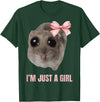 I'm Just a Girl Hamster FUNNY T-Shirt - Dark Green
