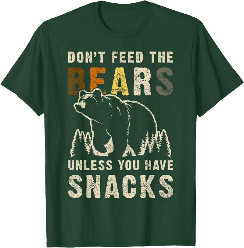 Bear Community Bear Brotherhood Gay Men Gifts Gay Bear Pride Don't Feed Bears Funny Bear Flag T-Shirt - Dark Green