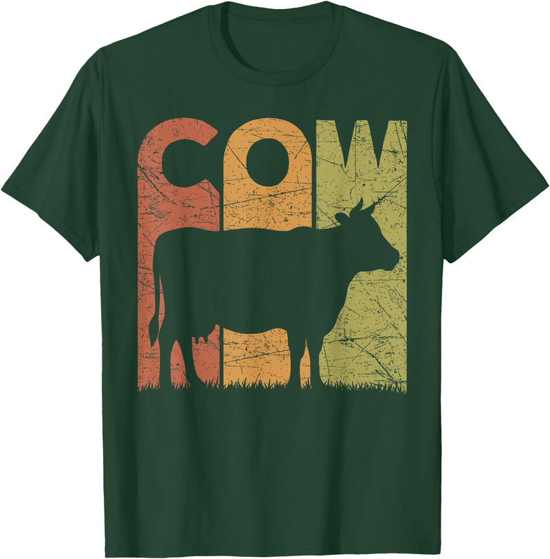 Cow Farming Vintage Cow Lover Retro Designs. Cow Vintage Cow Farmer Retro Dairy Farmer T-Shirt - Dark Green