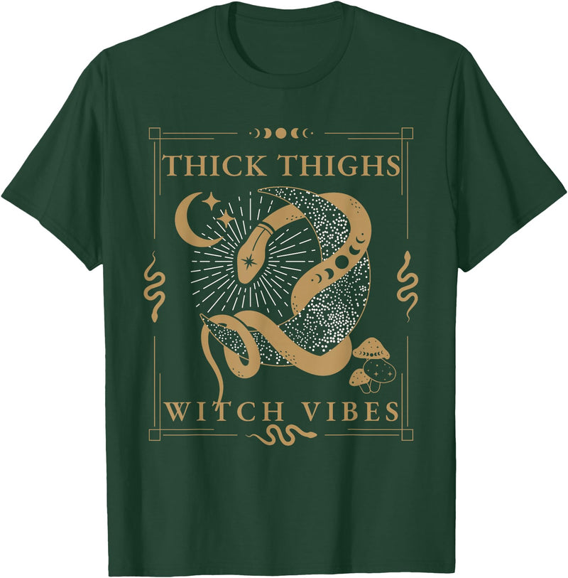 Snakes & Tarot Aesthetic Thick Thighs Witch Vibes Snakes & Tarot Tattoo Aesthetic Thick Thighs Witch Vibes T-Shirt - Dark