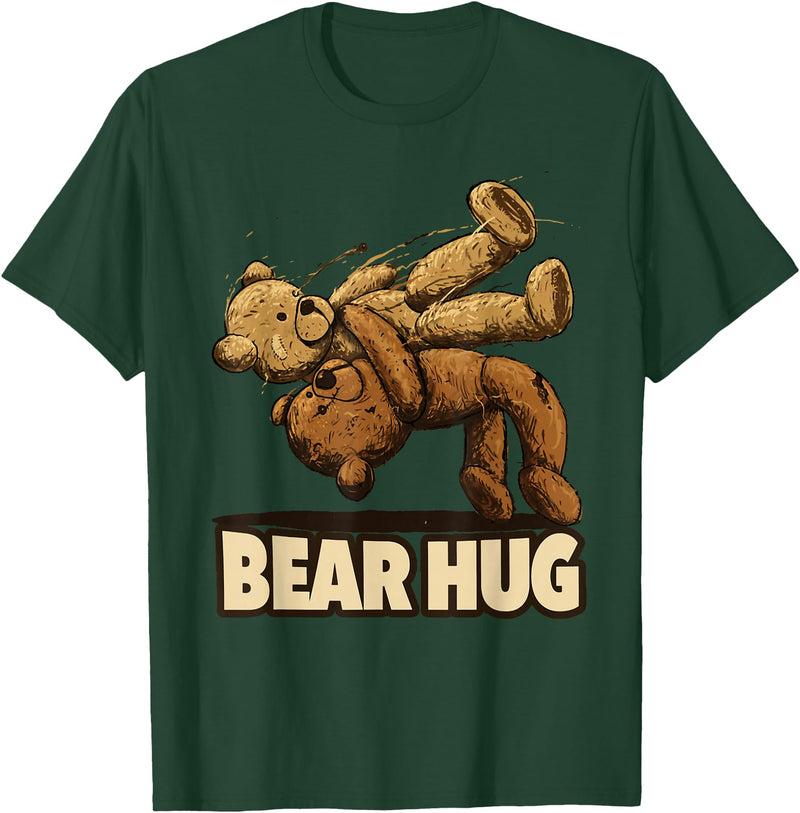 Bear Hug Wrestling Bear Hug - Wrestling bears T-Shirt - Dark Green