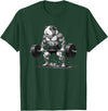 Strong Guinea Pig Lifting Fitness Workout Cool Muscular Guinea Pig Bodybuilder Fitness Power Gym T-Shirt - Dark Green