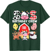 Farm Animals Cow Themed Birthday Party Family Tees Cow Sis Birthday Crew Farm Theme Animals Birthday Party Kids T-Shirt -