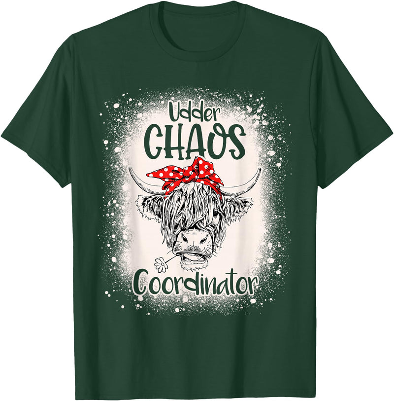 Funny Appreciation Chaos Coordinator for Women Men Funny Heifer Bleached Chaos Coordinator Teachers Boss Women T-Shirt -