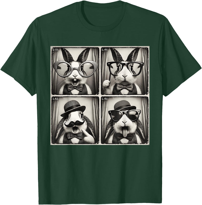 Funny Rabbit Bunny T-Shirt in Dark Green