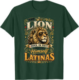The Lion Concerns Himself Collection The Lion Does in Fact Concern Himself with Latinas Meme T-Shirt - Dark Green