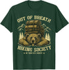 Bear Camp Trekkers Funny Hiking Bear Out of Breath Joke T-Shirt - Dark Green