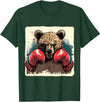 Funny Boxing Animals Boxer Bear With Boxing Gloves Kickboxing Funny Boxing T-Shirt - Dark Green