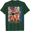 Cute Cow Creations Highland Cow 4th of July, Patriotic Cowgirl Bow Design T-Shirt - Dark Green