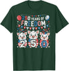 250th Patriotic 250 Years of Freedom 250th America Funny Pigs Patriotic 250 Years of Freedom T-Shirt - Dark Green