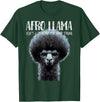 Llama Corner Afro Llama Ain't Got Time for Your Drama - Llama Gift T-Shirt - Dark Green