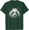 Panda Lover Theme Designs Panda Bear Face Graphic Art Design T-Shirt - Dark Green