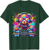 Magical and Funny Music lover Gifts DJ Teddy Bear Disco Hip Hop T-Shirt - Dark Green