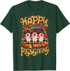 Funny Thanksgiving Pigs Pumpkins Fall Happy Pigsgiving Pigs Pumpkins Fall Thanksgiving T-Shirt - Dark Green