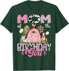 Famer Pink Cow Birthday Matching Tees Mom Of The Birthday Girl 1St Birthday Pink Cow Farm T-Shirt - Dark Green