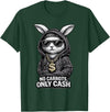 Funny Easter Bunny for Men Streetwear Hip Hop Rabbit T-Shirt in Dark Green