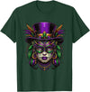 Mardi Gras Voodoo Doctor Clothing Women Mardi Gras Priestess Women New Orleans Witch Doctor Voodoo T-Shirt - Dark Green