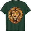 ROSS BOSS Majestic Lion Mane Detail Art T-Shirt - Dark Green