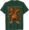 Vintage Dabbing Bear Retro Humor Gift Co Vintage Dabbing Bear Funny Retro Graphic T-Shirt - Dark Green