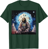 RedizStyle Crazy Horse - I Salute The Light Within Your Eyes T-Shirt - Dark Green