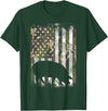 BoredKoalas Farming Farm Shirts Farmer Gifts Camo US Flag Pig Vintage Farm Animal Patriotic Farmer Gift T-Shirt - Dark Green