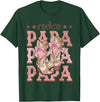 Country CowGirl Western Family Matching Rodeo Papa Pink Boots Coquette Cow-Girl Birthday Party T-Shirt - Dark Green