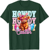 Highland Cow Easter Cute Western Farm Apparel Howdy Easter Cute Highland Cow Bunny Ears Western Easter T-Shirt - Dark Green