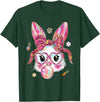 Women Girls Kids Rabbit T-Shirt in Dark Green