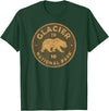 Vintage Glacier National Park Souvenir Shirts Retro Glacier National Park Montana Women Men Kids Hiking T-Shirt - Dark Green