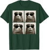 Retro Guinea Pig Portrait with Sunglasses Funny Guinea Pig Lover Cute Guinea Pig Photo Booth T-Shirt - Dark Green