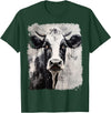 Noah&Friends A Black White Cow T-Shirt - Dark Green
