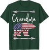 Grandma Bear 4TH OF JULY T Shirt 4th of July Gift For Women Grandma Bear American Flag USA T-Shirt - Dark Green