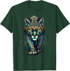 Cougars Gift For A Cougar Lover Mandala Art Cougars Cougar Mountain Lion Puma T-Shirt - Dark Green