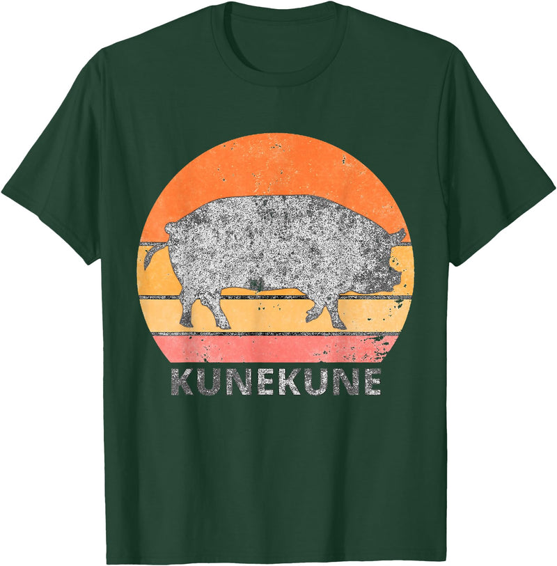 Pig Lover ApparelGIFTCo. Vintage Just A Girl Who Loves Kunekune Pig T-Shirt - Dark Green