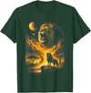 Howzit South Africa Majestic Roaring Lion Savanna Moon Night Sky African Safari T-Shirt - Dark Green