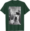 Funny Polar Bear Selfie Titanic T-Shirt - Dark Green
