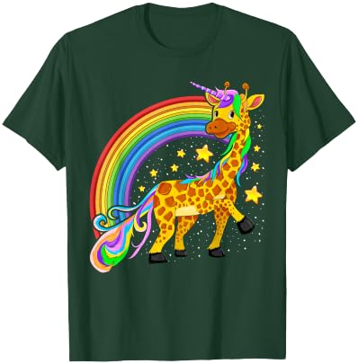 Fantasy Kreatur Einhorn Giraffe Geschenk Africa Animal Cute Fantasy Animal Girafficorn Unicorn Giraffe T-Shirt - Kelly Green
