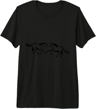 Clothing25 Horses! Premium Tri-Blend T-Shirt - Straight