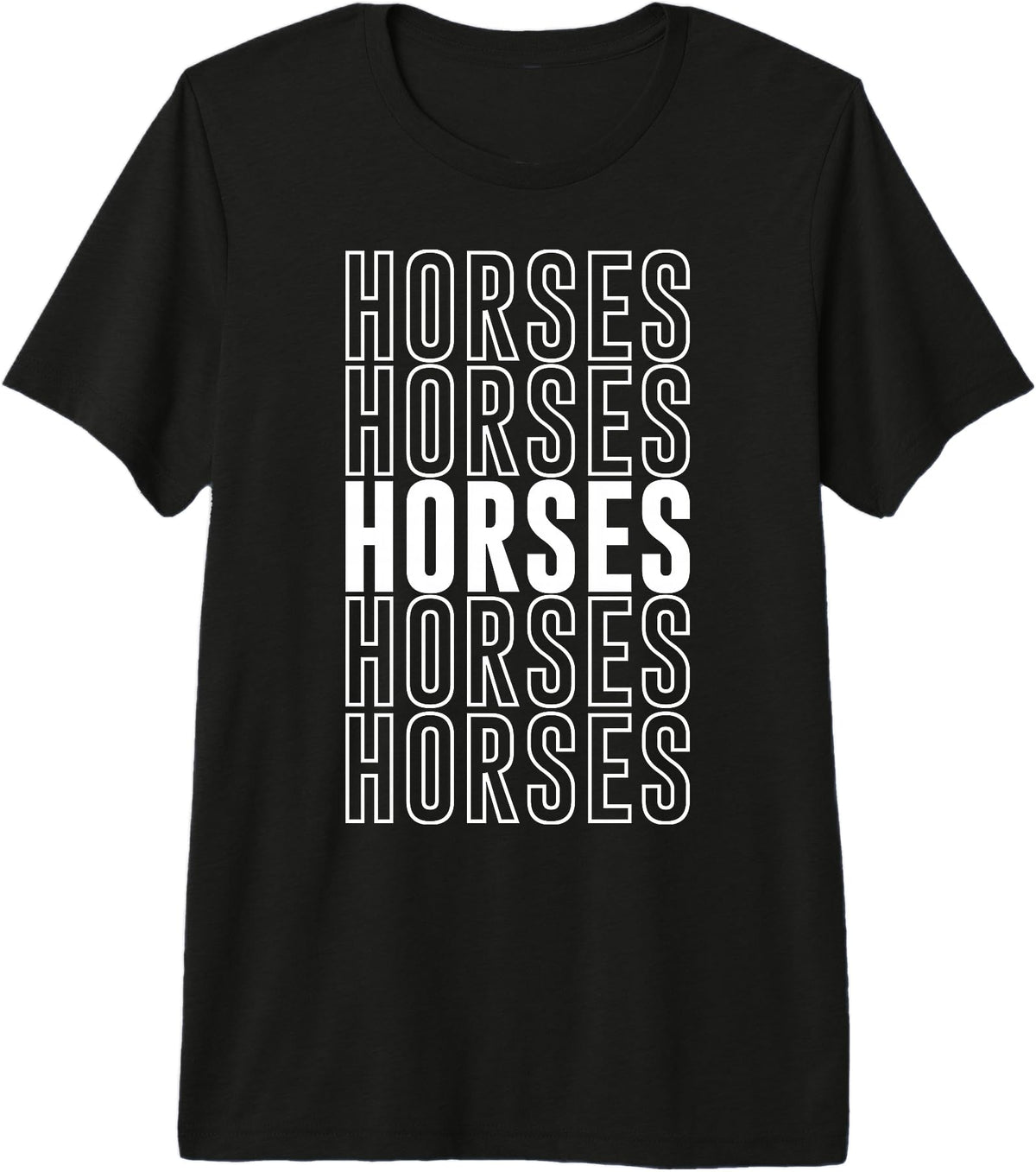 Horses Apparel Horses Premium Tri-blend T-Shirt - Black